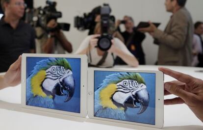 iPad Air 2 y  iPad Mini 3 de Apple. .