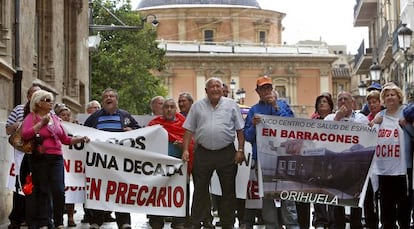 Protesta de los vecinos de Orihuela.