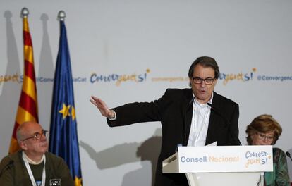 L&#039;expresident Artur Mas aquest mat&iacute; al Consell Nacional de CDC.