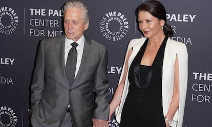 Michael Douglas y Catherine Zeta Jones, esta semana en Nueva York.