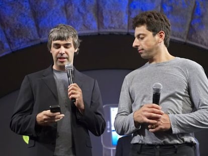 Larry Page y Sergei Brin, fundadores de Google.