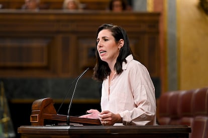 La diputada de Vox Rocío de Meer, este jueves, en el pleno del Congreso.