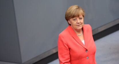 La canciller alemana, Angel Merkel, el mes pasado en Berl&iacute;ln.