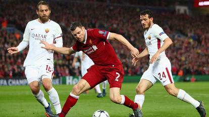 Milner, en el partido contra la Roma.