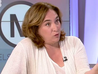 Ada Colau durante la entrevista en TV3