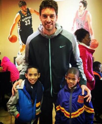 Pau Gasol en africa © Instagram de Pau Gasol