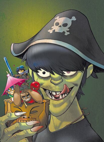 <b>Gorillaz banda virtual creada por Damon Albarn y Jamie Hewlett</b>