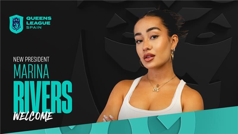 Marina Rivers, en un cartel promocional de la Queens League.