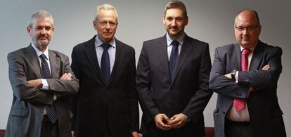 Beltrán Rubio, de Ogi; José Pozo, de Azvi, y Francisco Paños y Vicente Lafora, de Tria.