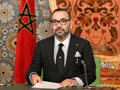 El rey de Marruecos, Mohamed VI, durante su discurso del pasado día 6 con motivo del 46º aniversario de la Marcha Verde.