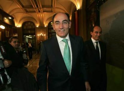 Ignacio Sánchez Galán, en la Bolsa de Madrid.