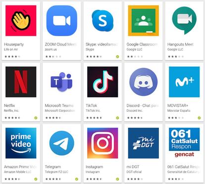 Top de apps más descargadas en la Play Store.