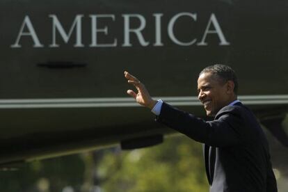 Obama, al abandonar la Casa Blanca este mi&eacute;rcoles.