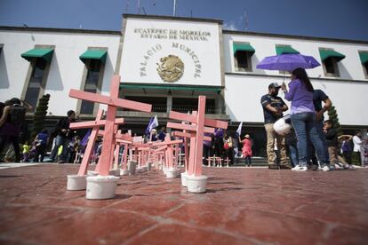 Manifestación en contra del acoso y la violencia de género desde Ecatepec, Estado de México, hasta la Ciudad de México.