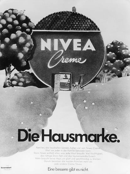 Una campaña publicitaria de Nivea en 1973.