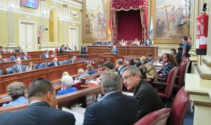 Pleno del Parlamento de Canarias el pasado mes de enero.