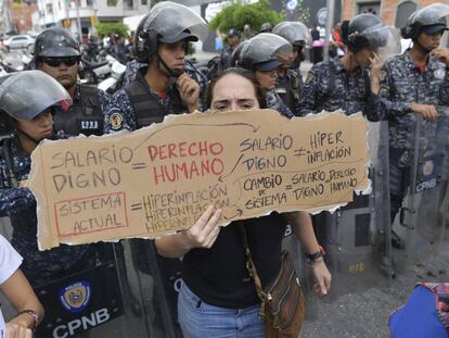 Imagen de una protesta en Caracas.