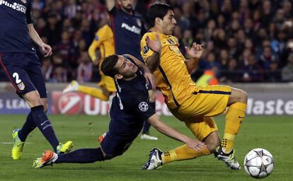 Luis Suárez y Lucas, en el partido de ida.
