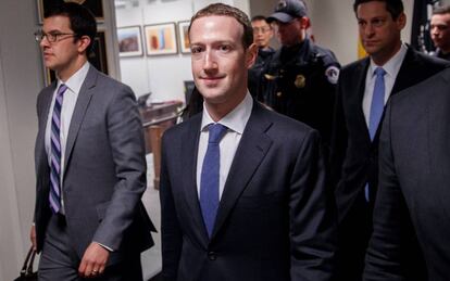 Mark Zuckerberg en Washington DC, EEUU, el pasado lunes. 