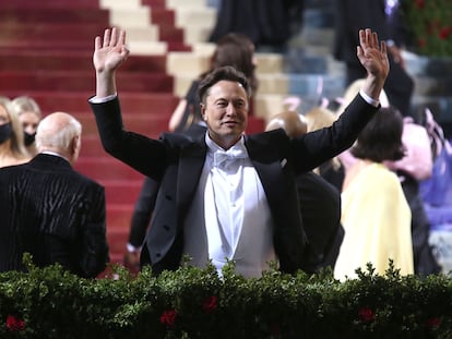 Elon Musk, a su llegada a la Gala MET de Nueva York esta semana.