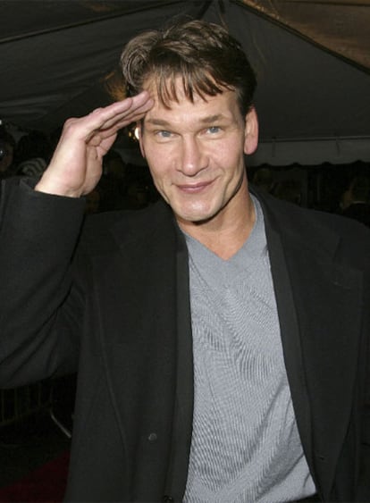 Patrick Swayze, durante el estreno de <i>La sonrisa de Mona Lisa,</i> en 2003.