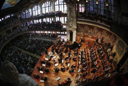Concierto de la Orquesta Sinfónica en el Palau de la Música.