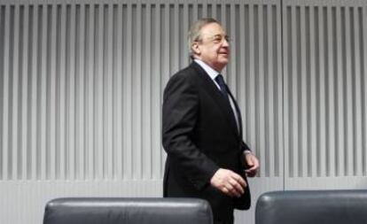 El presidente de la constructora ACS y presidente del club de fútbol Real Madrid, Florentino Pérez.