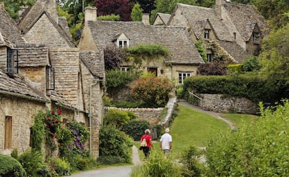 Calle de Arlington Row, en el pueblo de Bibury, en los Costwolds.