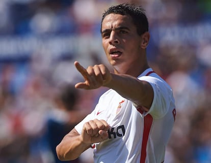 Ben Yedder, en el duelo ante el Levante donde hizo tres goles. 