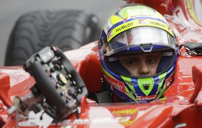 Felipe Massa, antes de la sesión.