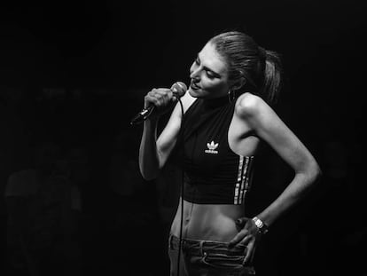 La rapera Gata Cattana, durante un concierto en Madrid en enero de 2017.