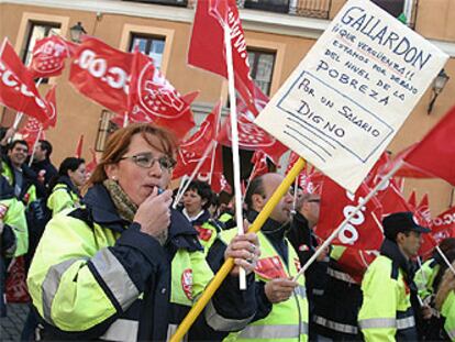 Manifestación de los controladores de parquímetros