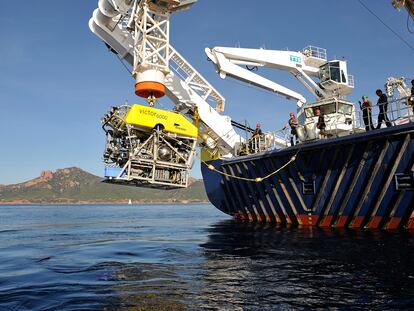 El ROV francés, el Victor 6000, del instituto de Investigación francés Ifremer.