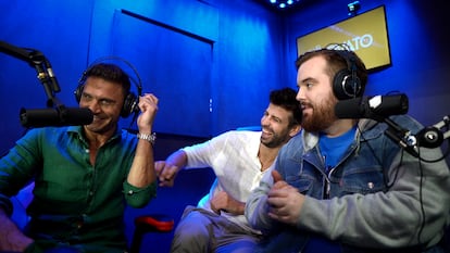 Joaquín, Gerard Piqué e Ibai Llanos en El novato, emitido en Antena 3
