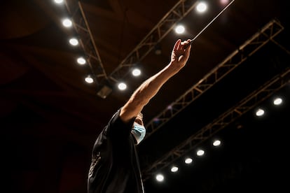 Orquesta Sinfónica de Galicia. En la imagen, el director,Dima Slobodeniouk.