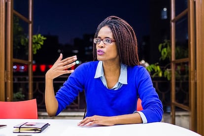 Djamila Ribeiro, em entrevista ao EL PAÍS, em São Paulo.