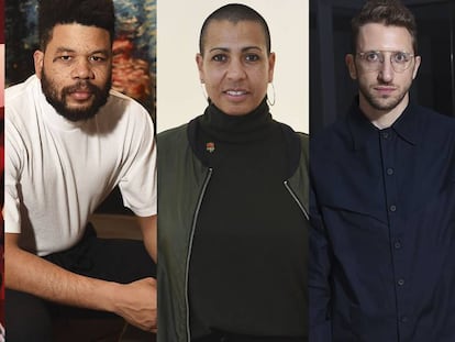 De izquierda a derecha, los artistas ganadores del premio Turner 2019: Tai Shani, Oscar Murillo, Helen Cammock y Lawrence Abu Hamdan.