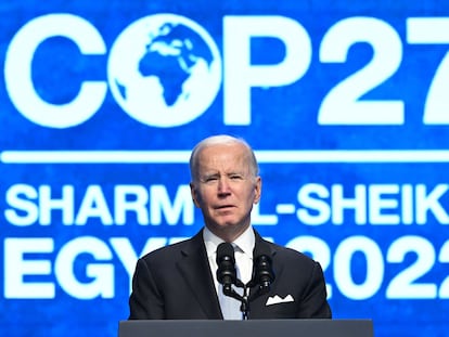 El presidente de EE UU, Joe Biden, durante su participación en la cumbre este viernes.