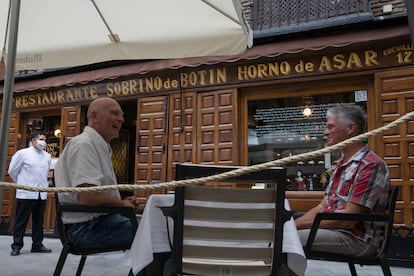 Restaurante Sobrino de Botín, en Madrid desde 1725, el pasado martes 28 de julio