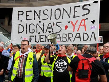 Manifestación a favor del mantenimiento de unas pensiones dignas.