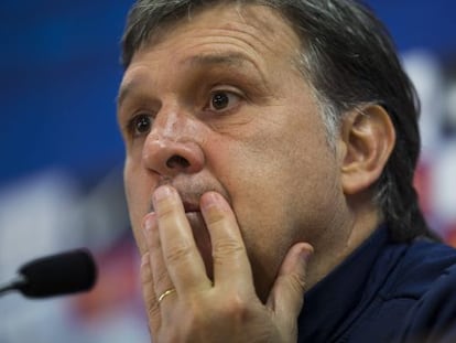 Martino, durante la rueda de prensa