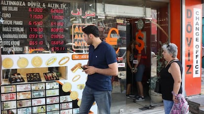 Uma casa de câmbio na Turquia