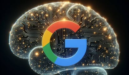 Logo de Google con cerebro IA