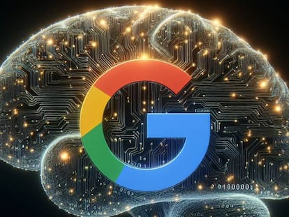 Logo de Google con cerebro IA