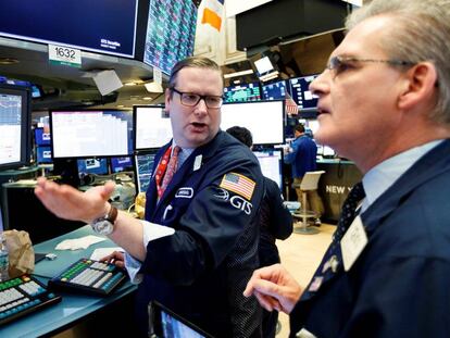 Corredores de Bolsa en Wall Street.