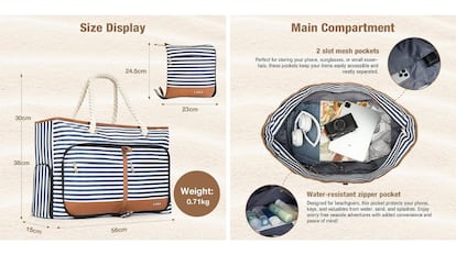 Esta bolsa de playa XXL familiar es la más vendida de Amazon.