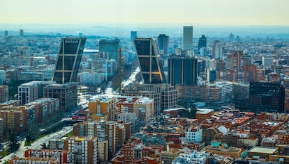 Vistas de Madrid desde la torre IE de la Castellana.