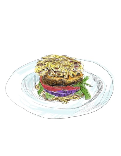 Ramen burguer. La idea de sustituir pan por un amasijo de noodles debe acreditarse a Keizo Shimamoto, angelino de padres japoneses. Convenció a medio país de que era un gran invento.