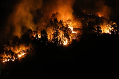 Efectivos continúan trabajando en las labores de extinción del incendio de Quiroga