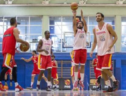 Entrenamiento de la selección española